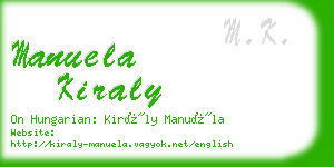 manuela kiraly business card